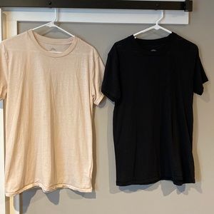Urban Outfitters Women’s Medium Black T-Shirt & Cream T-Shirt